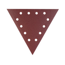 Треугольник шлифовальный на липучке (285мм, Р80, 12 отв)